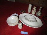 VARIETY OF HAND PAINTED ITEMS AND IRONSTONE PIECES