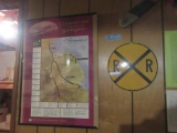 RAILROAD CROSSING SIGN AND MAP OF OLD COLONY RAILROAD