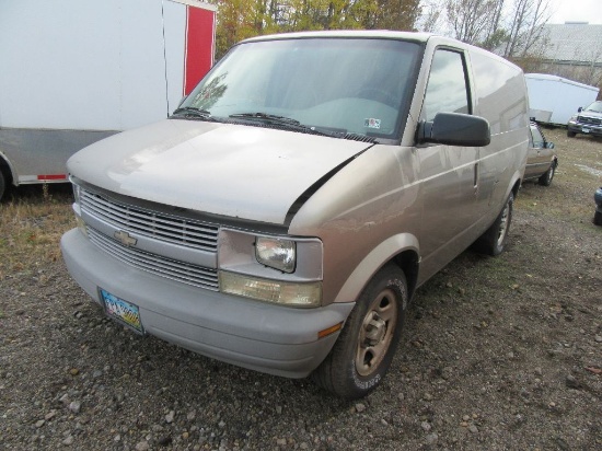 2003 CHEVROLET ASTRO VAN. VIN#1GCDL19X43B115143. 128299 MILES. ALL HIGH BIDS SUBJECT TO P