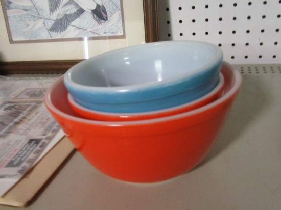 3 PYREX BOWLS