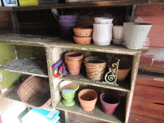 ASSORTMENT OF PLANTERS AND BASKETS