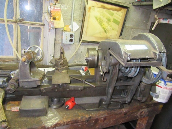 CRAFTSMAN LATHE WITH BASE AND EXTRA PARTS. MODEL NUMBER 101.07403