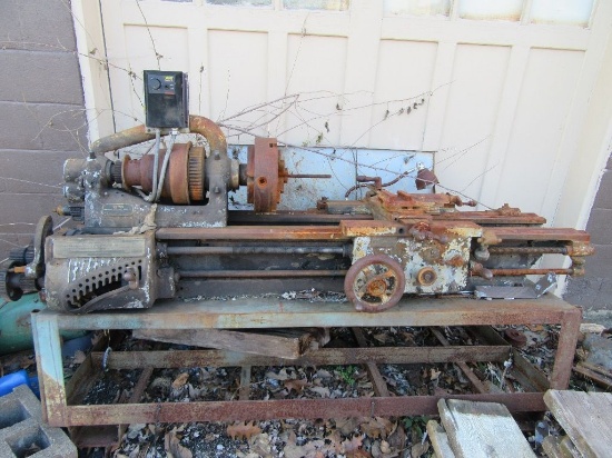 THE HENDEY MACHINE COMPANY METAL LATHE. VERY HEAVY. BRING APPROPRIATE TOOLS