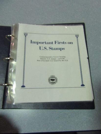 IMPORTANT FIRST ON U.S. STAMPS BY THE POSTAL COMMEMORATIVE SOCIETY BOOK