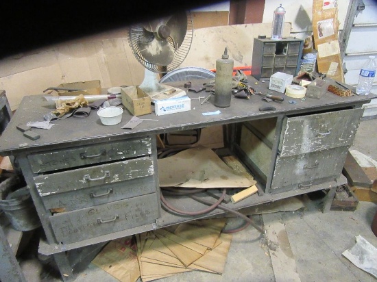 STEEL CABINET AND STEEL TABLE