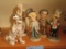 5 ASSORTED FIGURINES CLOWN, DOG, AND ETC