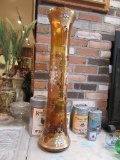 VERY LARGE BEAUTIFULLY EMBELLISHED FLOOR VASE. APPROX. 30