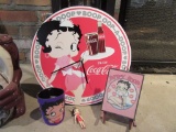 BETTY BOOP CLOCK, KEYCHAIN, BOTTLE HOLDER, AND PICTURE