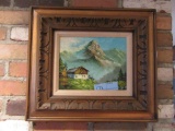 OIL ON CANVAS MOUNTAIN PICTURE