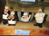 CHEF SERVING BOWL AND SERVING FIGURINES