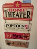 ASSORTED HOME THEATER SIGNAGE