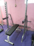 BODY SOLID SQUAT RACK WITH BENCH
