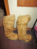 OPEN COUNTRY GOAT FUR BOOTS SIZE 38. MADE IN ITALY