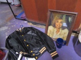 BARBARA MANDRELL SIGNED PHOTO, CUP, AND COAT SIZE SMALL