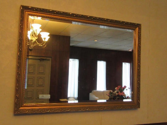 GOLD COLORED FRAME WALL MIRROR
