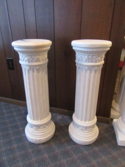 PAIR OF PEDESTALS. 28 INCHES TALL.