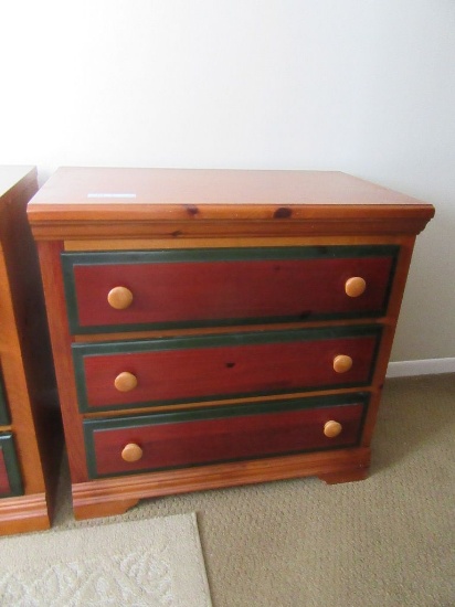 FRUITWOOD PAINTED DRAWERS CHEST OF DRAWERS. MATCHES LOTS 13 & 15