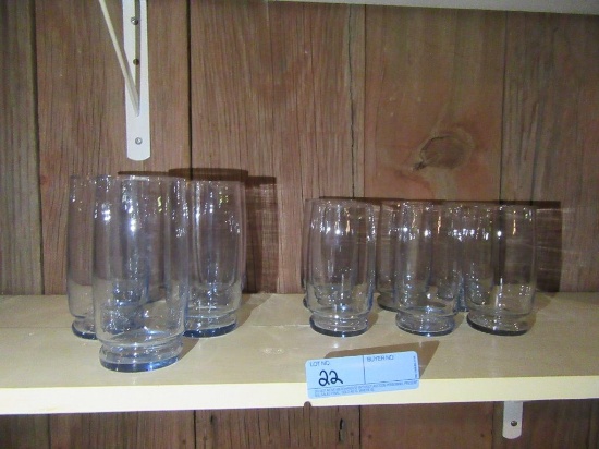 SET OF WATER AND JUICE GLASSES