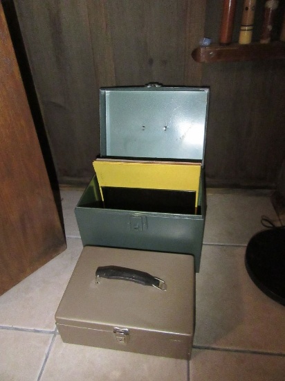 2 METAL FILE BOXES
