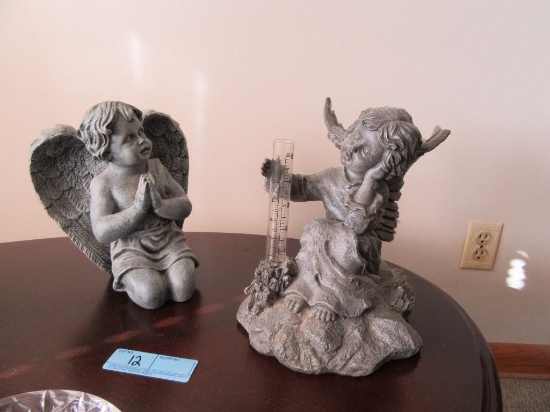 2 CHERUB FIGURINES