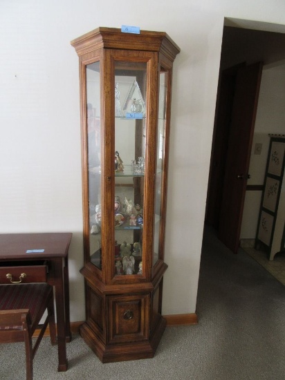 FRUITWOOD GLASS CURIO