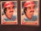 (2) 1979 TOPPS KEITH HERNANDEZ AUTOGRAPHED CARDS NUMBER 695