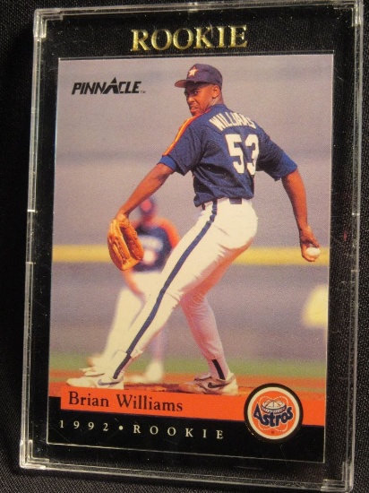 BRIAN WILLIAMS 1992 PINNACLE ROOKIE CARD NUMBER 23 OF 30 IN PLASTIC CASE