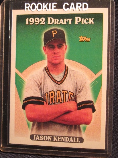 JASON KENDALL 1992 DRAFT PICK TOPPS ROOKIE CARD NUMBER 334 IN PLASTIC CASE