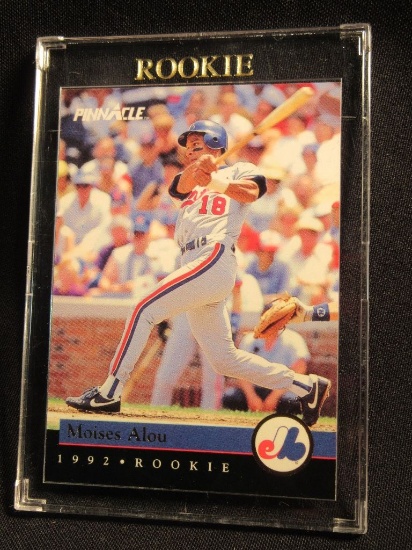 MOSES ALOU 1992 PINNACLE ROOKIE CARD NUMBER 16 OF 30 IN PLASTIC CASE