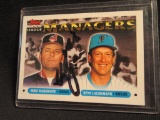 TOPPS MAJOR LEAGUE MANAGERS CARD FEATURING RENE LACHEMANN AND MIKE HARGROVE
