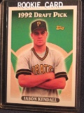 JASON KENDALL 1992 DRAFT PICK TOPPS ROOKIE CARD NUMBER 334 IN PLASTIC CASE