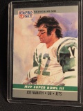 JOE NAMATH 1990 NFL PRO SET CARD NUMBER 3