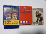 NFL PRO SET CARDS, COLLECT-A-BOOKS 1990 SERIES 1, AND QUARTERBACK LEGENDS C