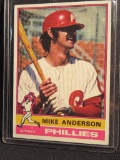MIKE ANDERSON 1975 TOPPS CARD NUMBER 527 IN PLASTIC CASE