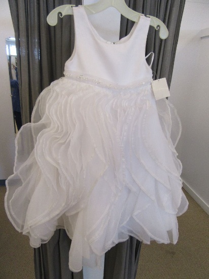 WHITE SIZE 5 CHILDREN'S PARTY DRESS