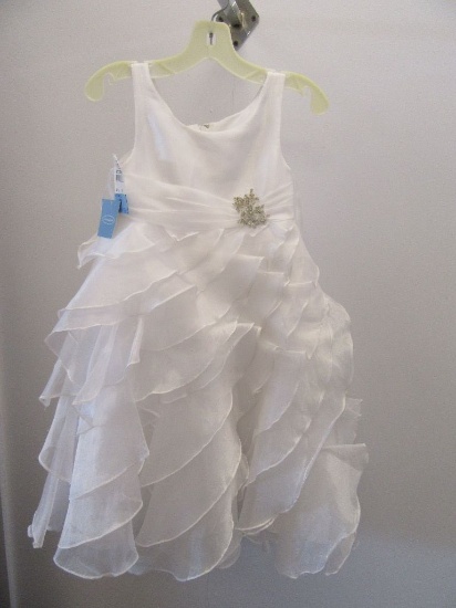 WHITE SIZE 5 CHILDREN'S PARTY DRESS