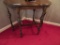 INLAID WOOD DECORATIVE ACCENT TABLE