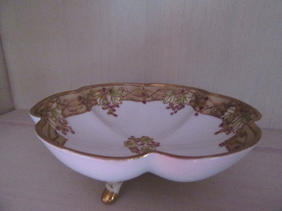 NIPPON HAND-PAINTED FOOTED BOWL