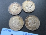 (4) BENJAMIN FRANKLIN HALF DOLLARS