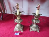 PAIR OF GOLD TABLE LAMPS