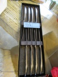 SET OF GREAT BLADES CARVED HALL STEAK KNIVES