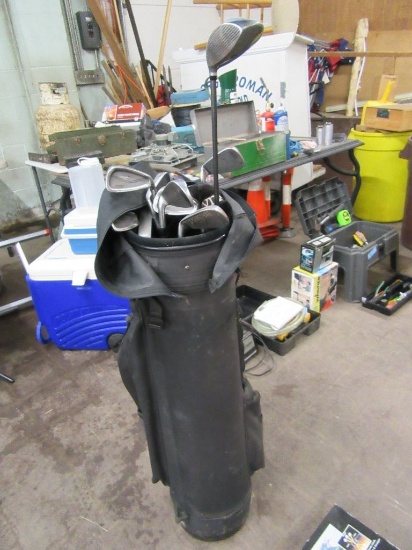 GOLF BAG AND CLUBS JDS PRO DESIGN COMP TECH AND BLACK CAT CLUBS