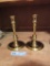 PAIR OF BRASS STYLE CANDLESTICKS