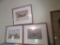 3 AIRPLANE PRINTS WITH FRAMES AND ONE WITHOUT FRAME