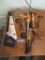 ASSORTED TOOLS - SAWS, HAMMERS, MEASURING TAPE, ETC