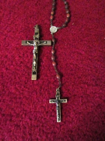 STERLING ROSARY AND CROSS MADE IN GERMANY