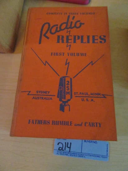 RADIO REPLIES FIRST VOLUME BOOK 1938