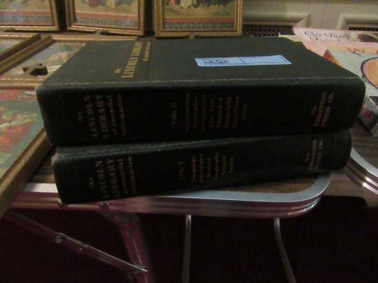 THE LINCOLN LIBRARY OF ESSENTIAL INFORMATION BOOKS VOLUMES 1 + 2. 1953