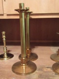 PAIR OF BRASS STYLE CANDLESTICKS