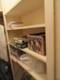 ASSORTMENT OF CALENDARS, CHRISTMAS CARDS, AND ETC IN CLOSET